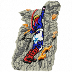 Climbing Embroidery Design 7